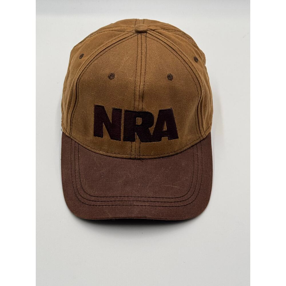 NRA National Rifle Association Canvas Baseball Hat Brown Est. 1871 Strapback